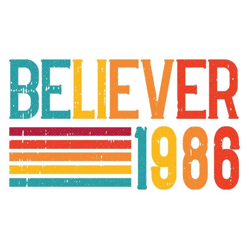 Believe 1986 Regenbogen Retro