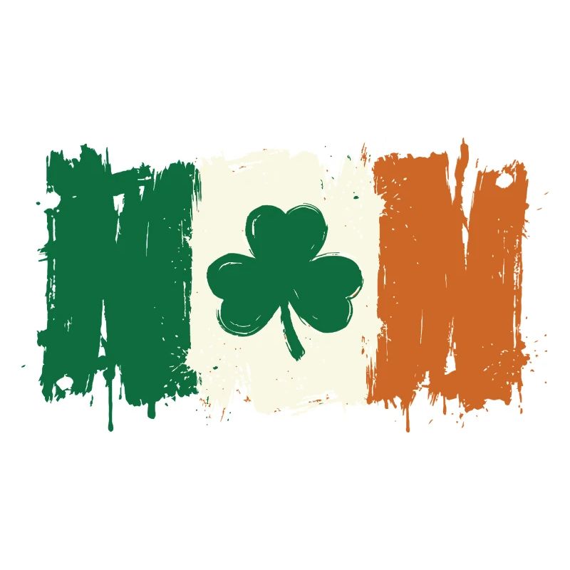 Bürstete Shamrock Irische Flagge