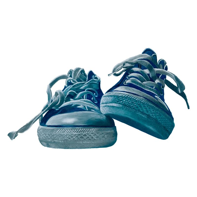 Blaues Sneaker-Design