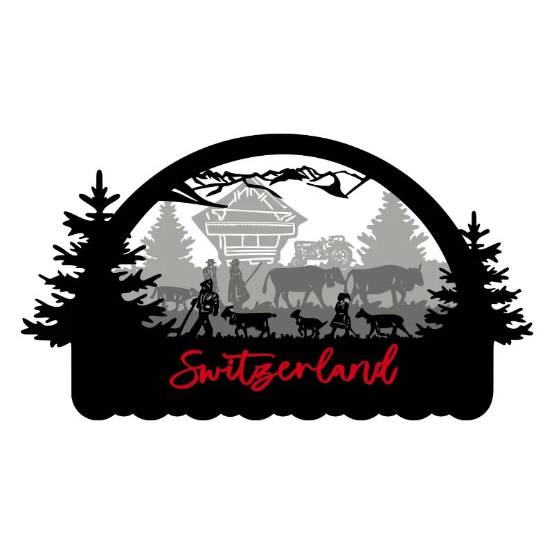 Switzerland Scherenschnitt