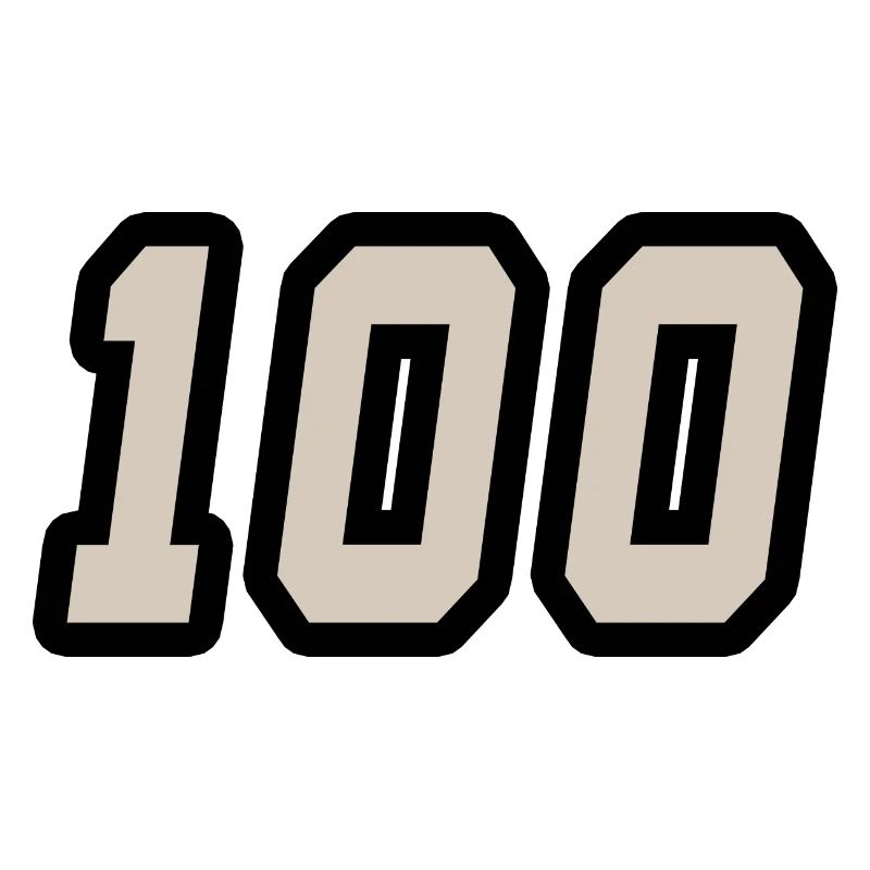 Zahl einhundert 100