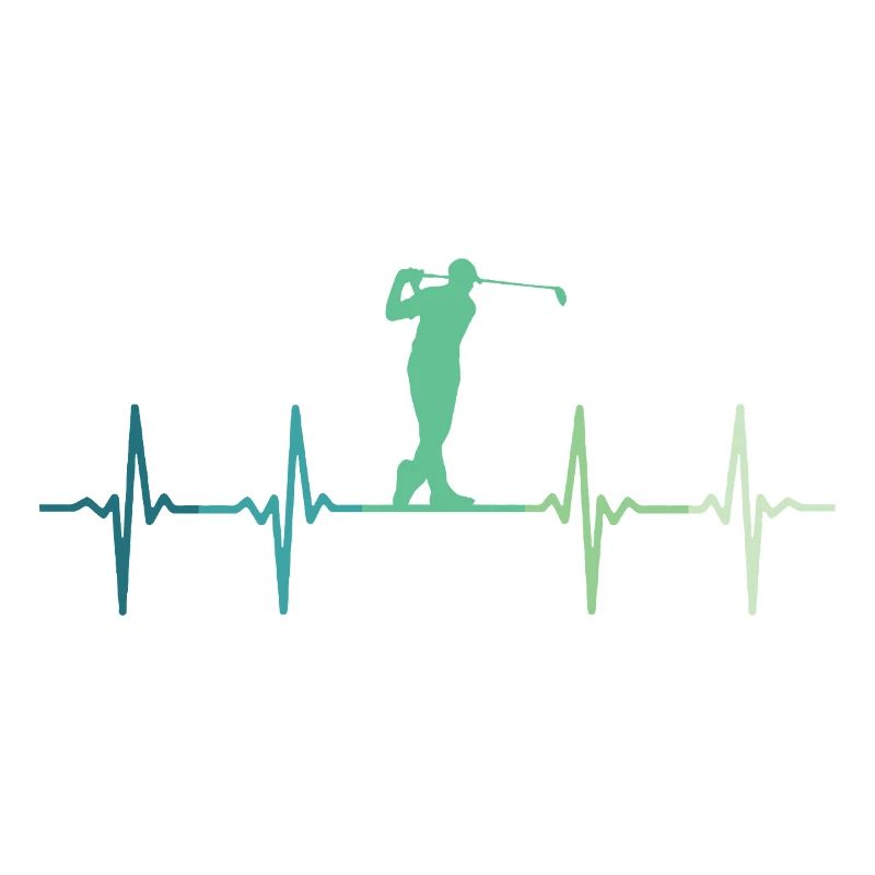 Golf Heartbeat Golfer Golfgeschenk