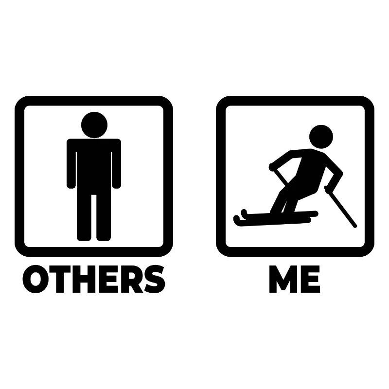 Skifahrer Strichmännchen