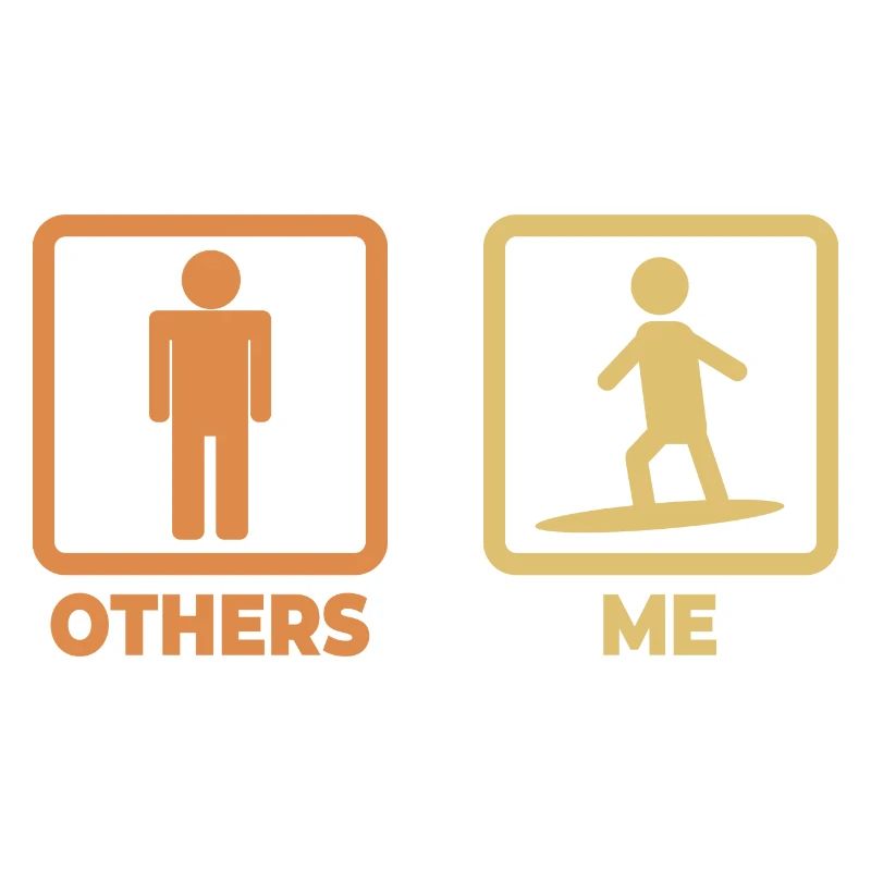 Surfer Strichfiguren