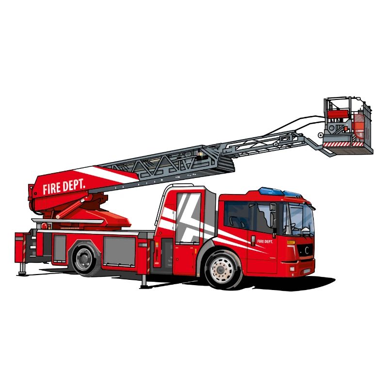 Feuerwehr mit Leiter