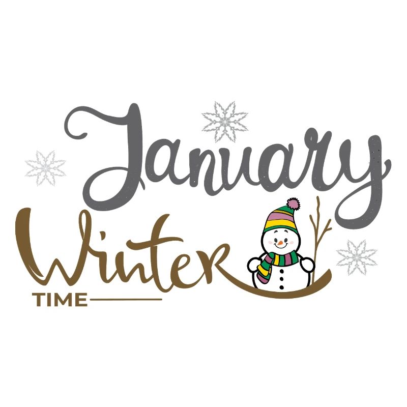 Januar Winterzeit Schneemann