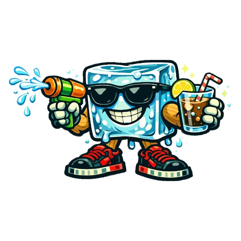Eisblock-Sommerspritzer