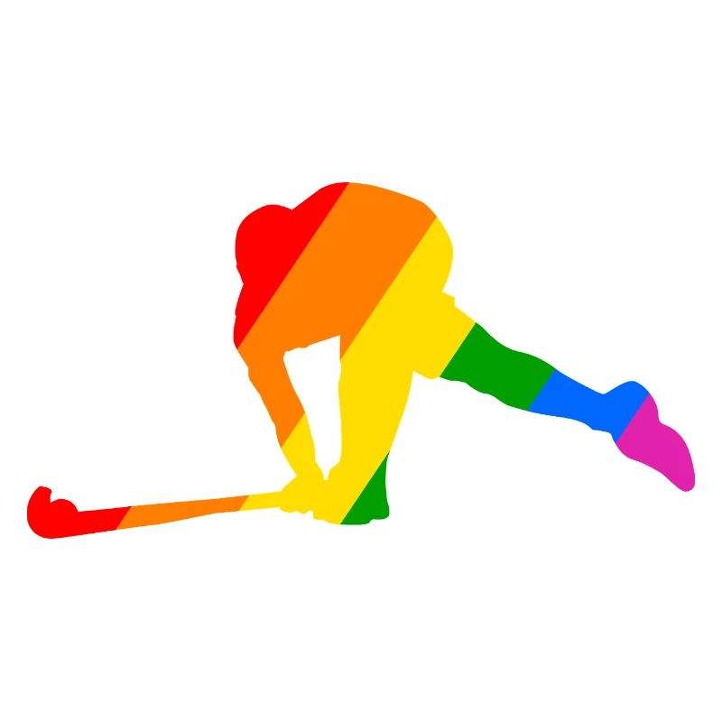 Rainbow Field Hockey Player