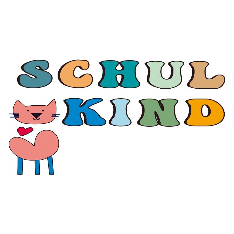 Schulkind Katze Herz