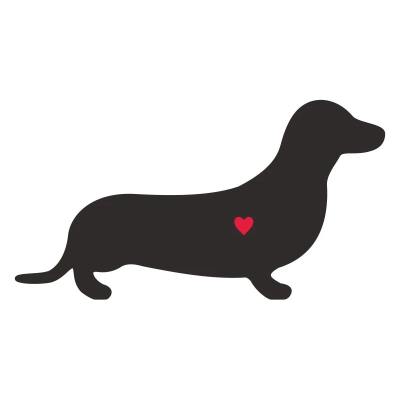 Dackel Herz Silhouette