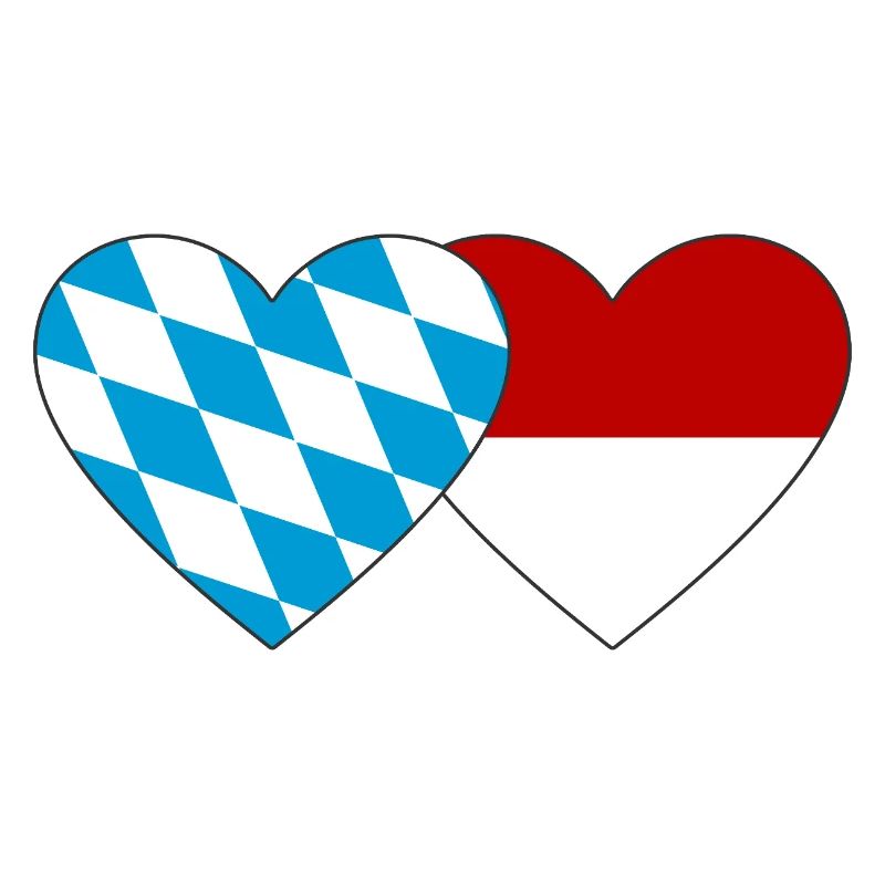 Bayern Monaco Flagge Herz