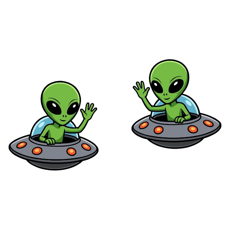 Doppel Alien-Grüße im UFO