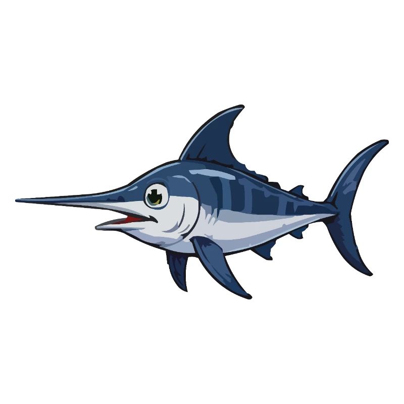 Marlin in Blue – Vector