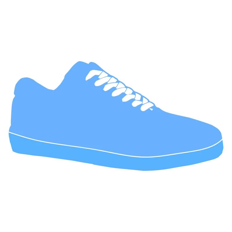 Blauer Sneaker Silhouette