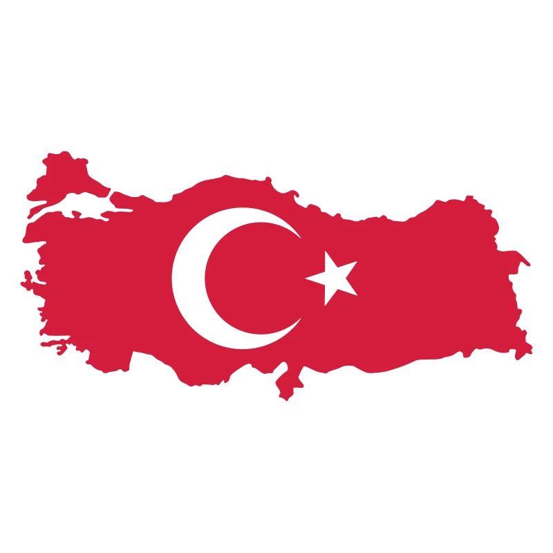 Turkey Map Flag