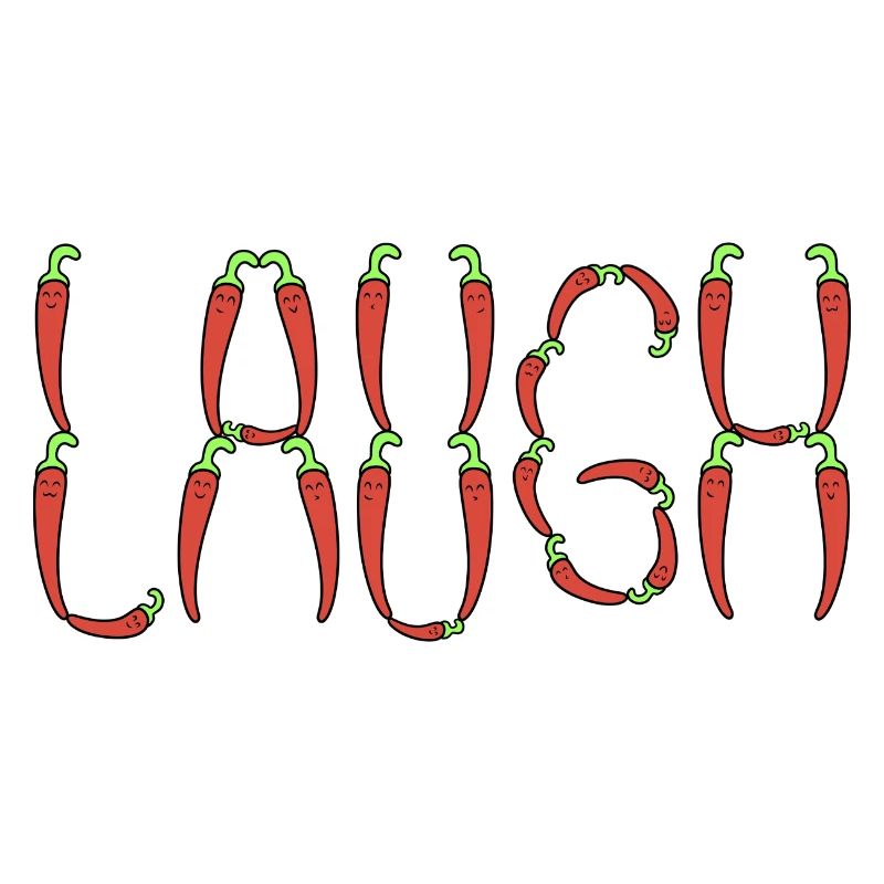 Chilischoten Lachen