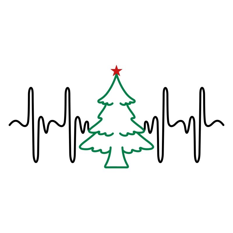 Sapin de Noël Heartbeat (couleurs modifiables)