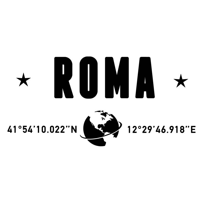 Roma Italy GPS Coordinates Globe