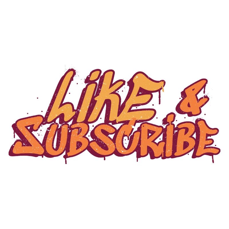 Like & Subscribe Graffiti Style