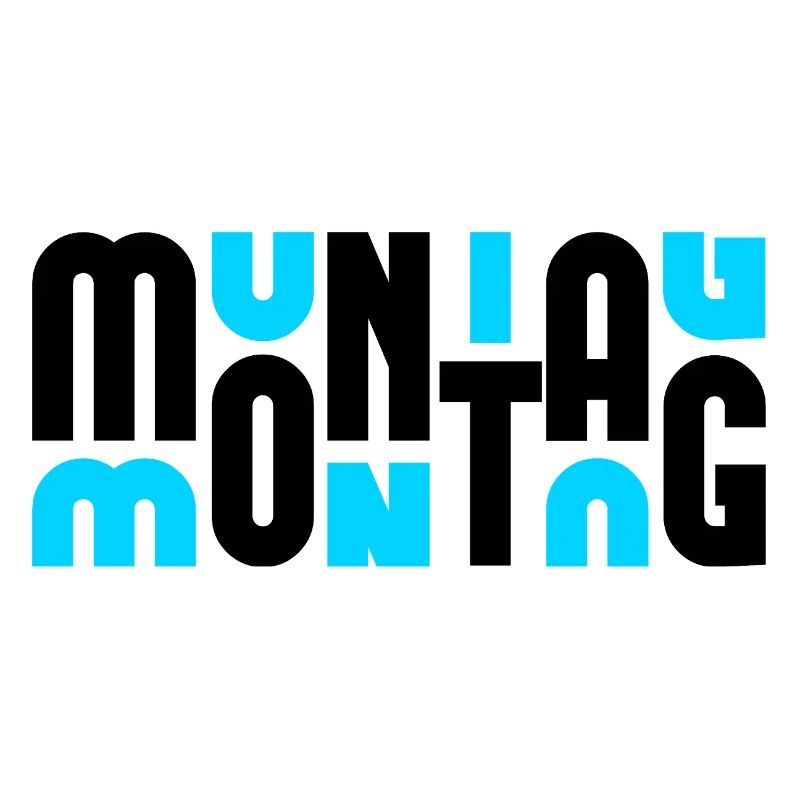 Monday Black/Cyan