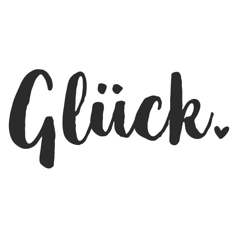 Glück Handlettering Schriftzug
