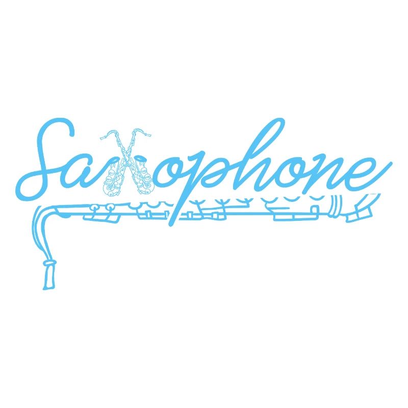 Saxophone Word-Art Jazz Script