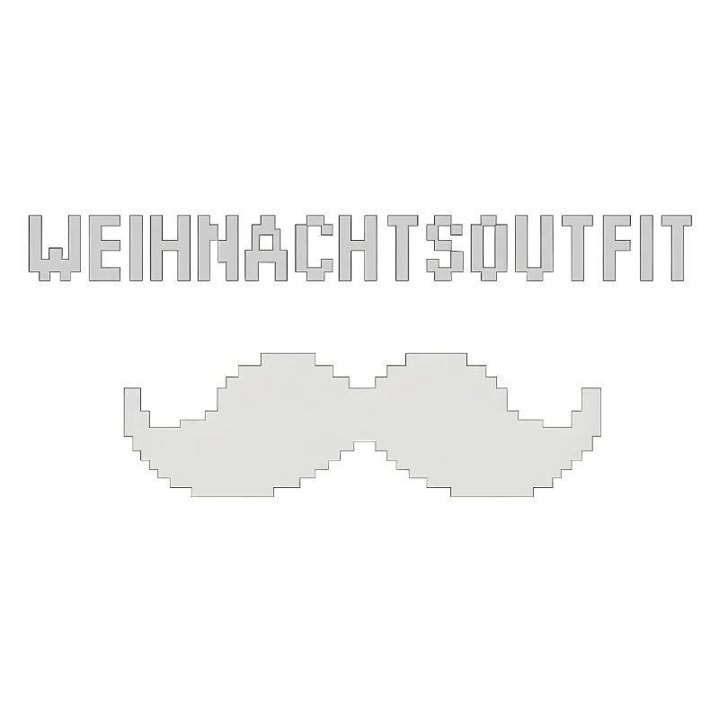 Pixel Weihnachtsoutfit Schnurrbart