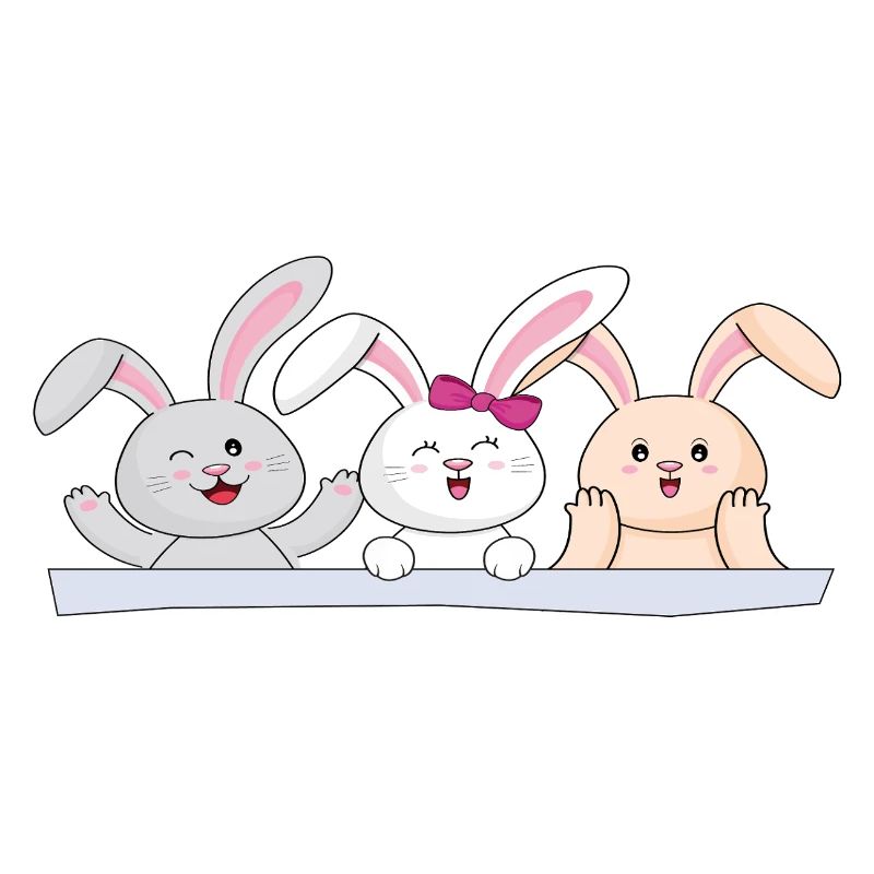 Fröhliches Hasen Trio