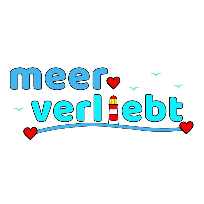 Meerverliebt Leuchtturm Herzdesign