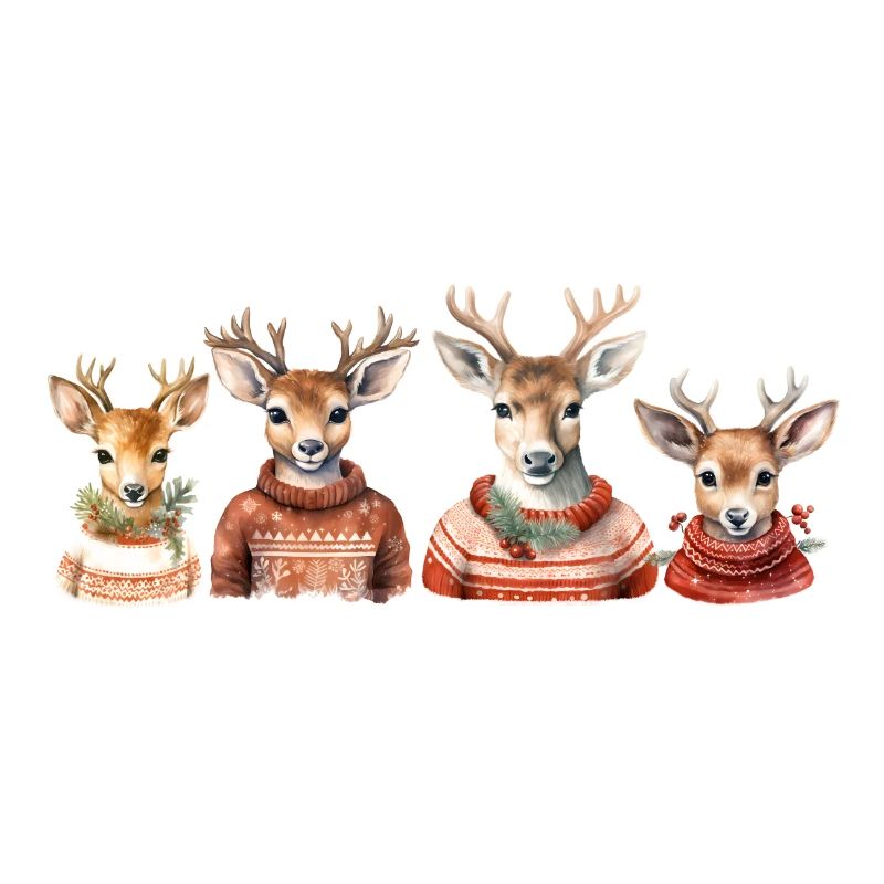 Rentierquartett Strickpullover