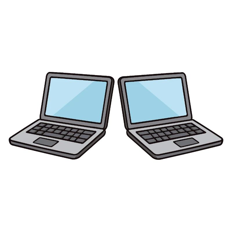 Doppel-Laptops Kollaboration