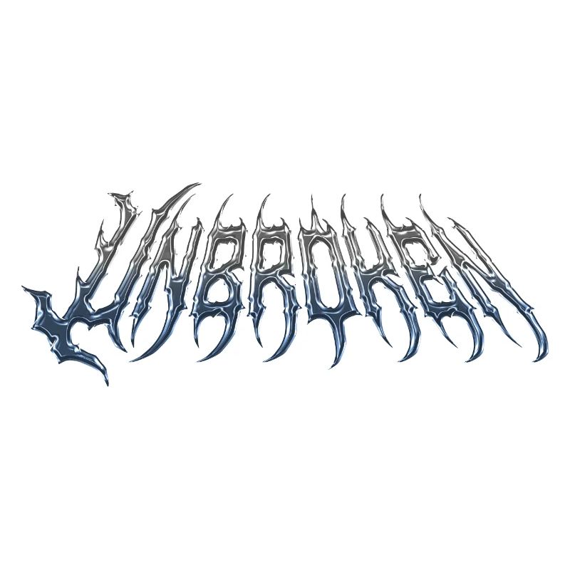 Unbroken – kaltmetallischer Chromtext