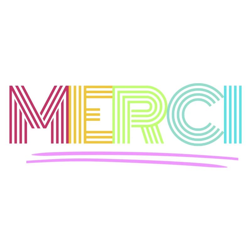MERCI - Dankeschön - Regenbogen - Danke