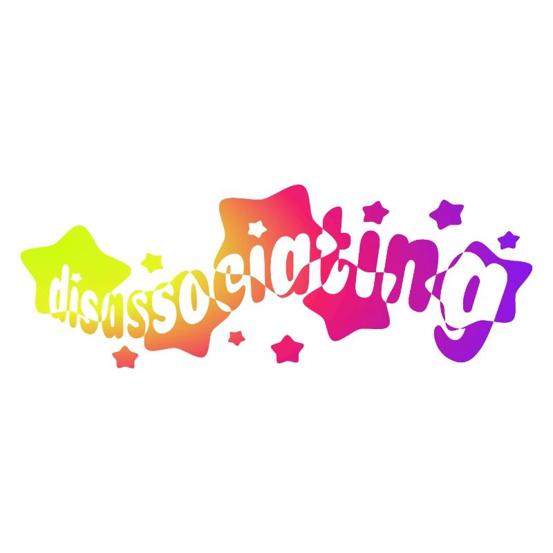Dissoziation in Regenbogensternen (Farbverlauf)