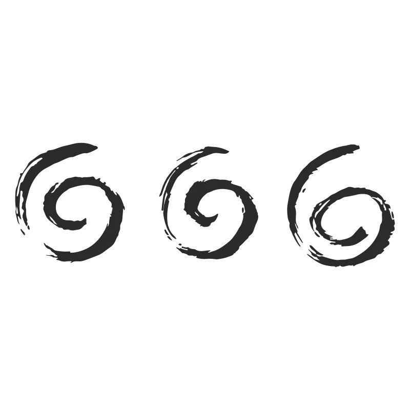 Dreifache Pinselkreise