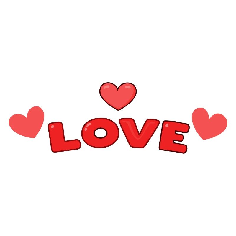 Liebe in roten Buchstaben