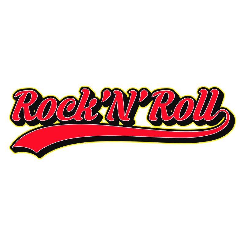 Rock 'N' Roll Retro Script Logo