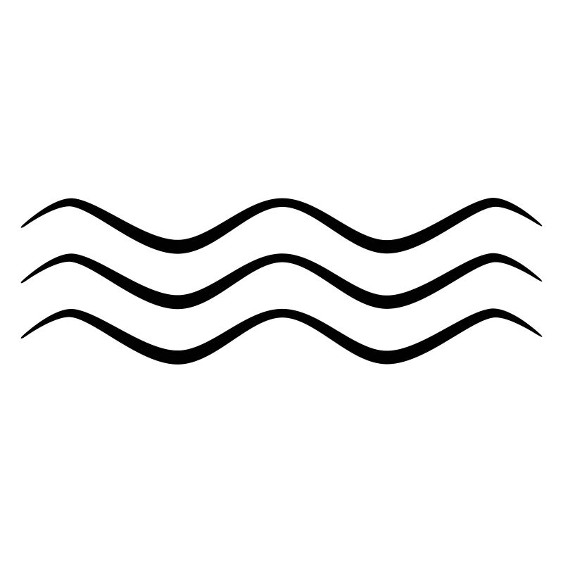 Symbol Welle dreifach