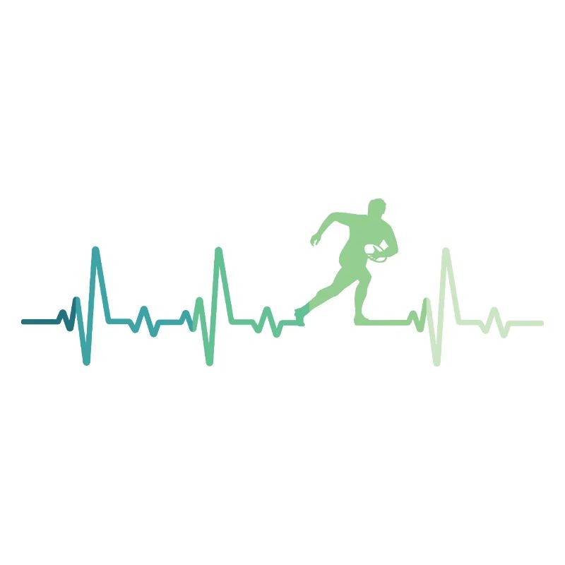 Rugby Heartbeat Rugbyspieler-Geschenk