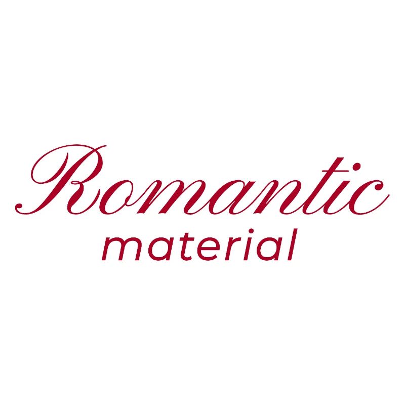 Typography Design Romantic Material