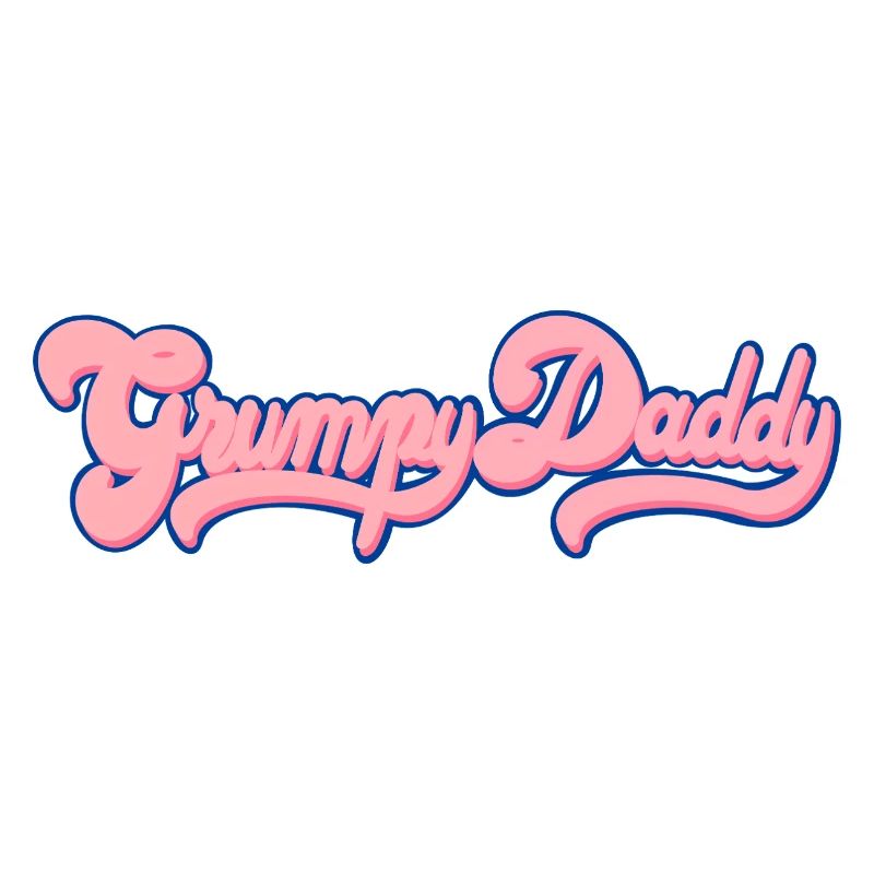 Grumpy Daddy Retro Script - Color "Bubble Gum"