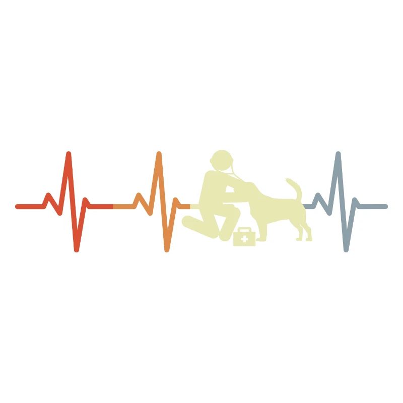 Tierarzt Strichfiguren EKG