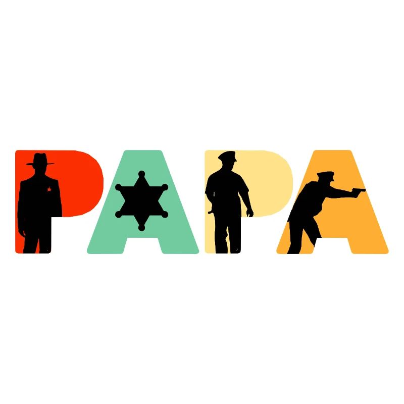 Papa Sheriff Polizeibeamter Polizeigeschenk