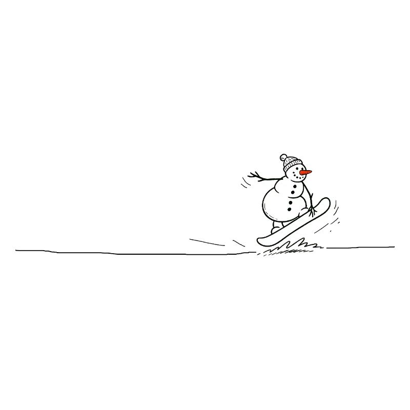 Snowbaord-Schneemann