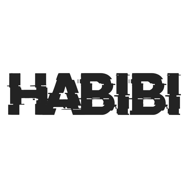 Habibi lettering
