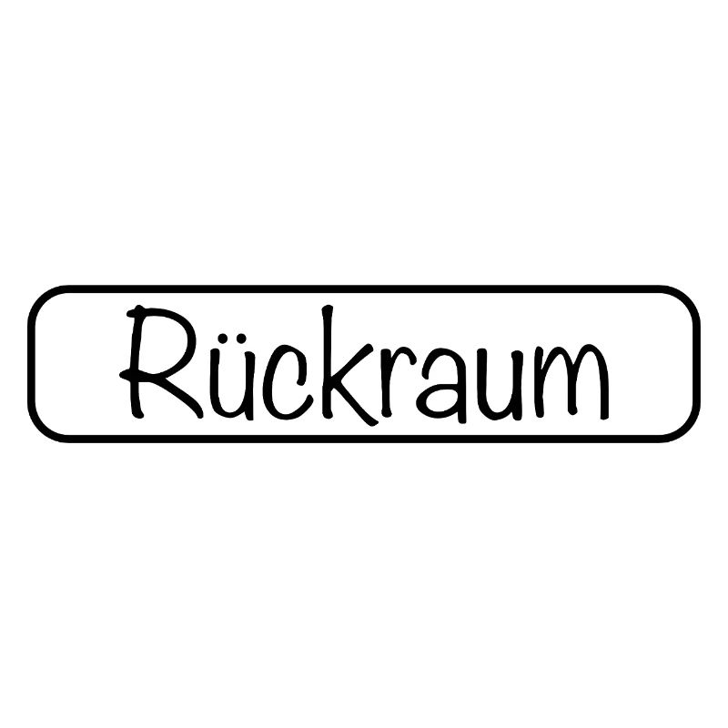 Rückraum Schriftzug (Schwarz)