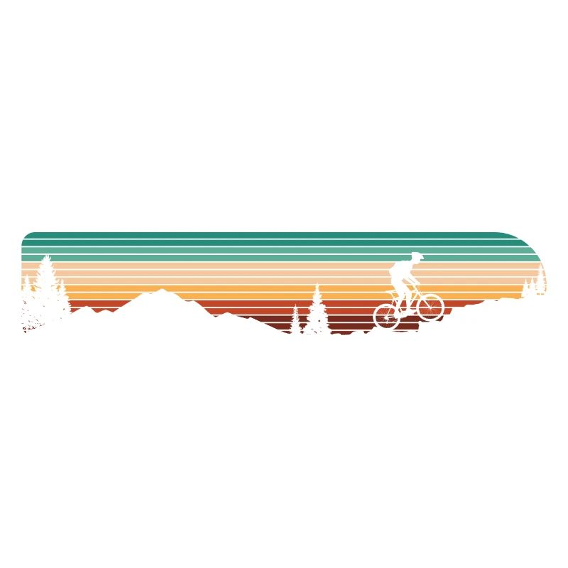 Sunset Mountain Bike Silhouette