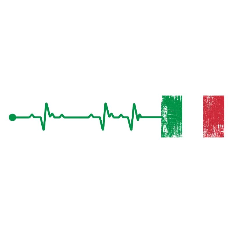 Italien Flagge Herzschlag