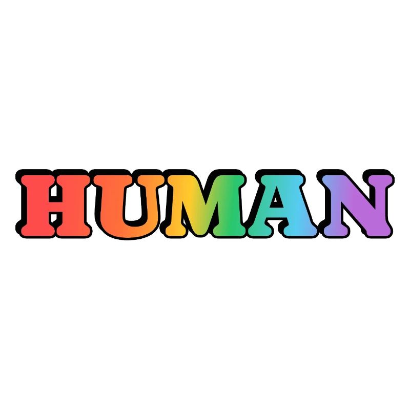 MENSCHLICHER Regenbogentext schwuler LGBT-Stolz