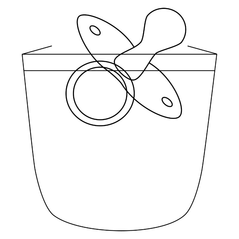 Brusttasche mit Schnuller